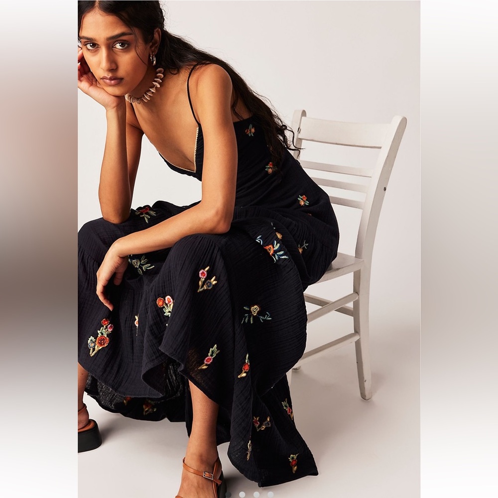 BNWT Free People Hibiscus Tiered Maxi Dress